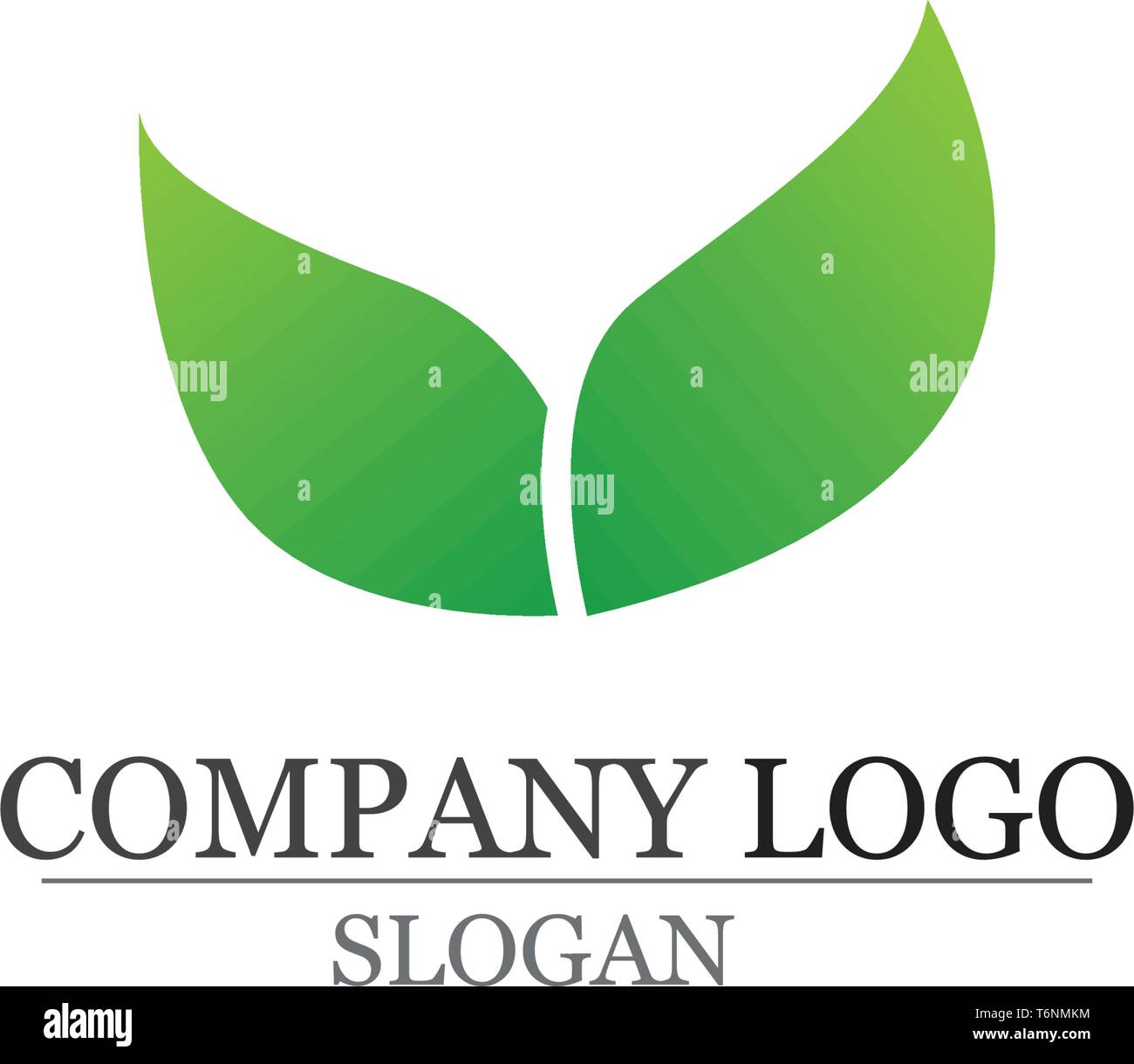 Leaf green nature logo and symbol health Stock Vector Image & Art - Alamy