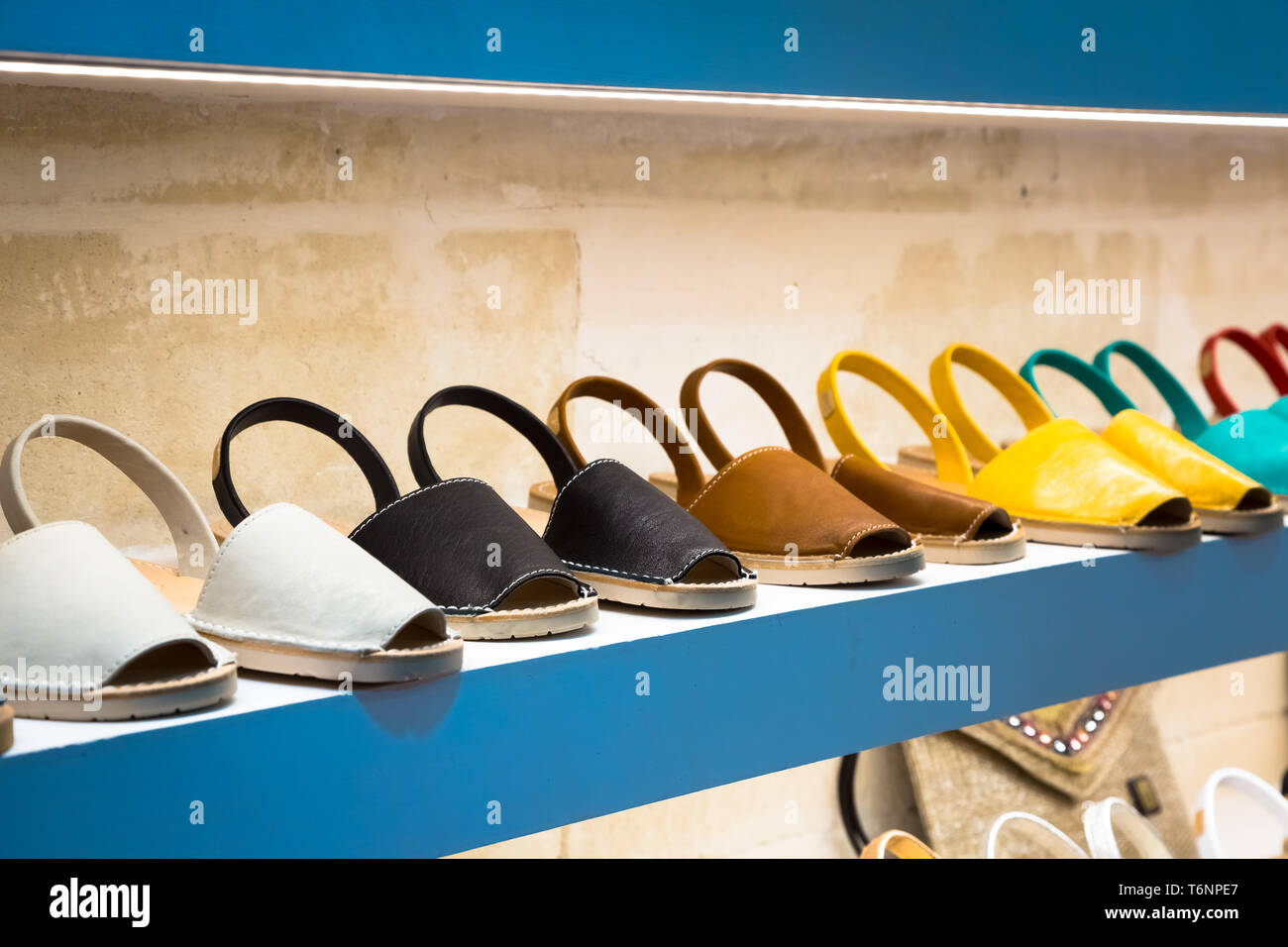 Shopping for Avarca (Menorca sandals Stock Photo - Alamy