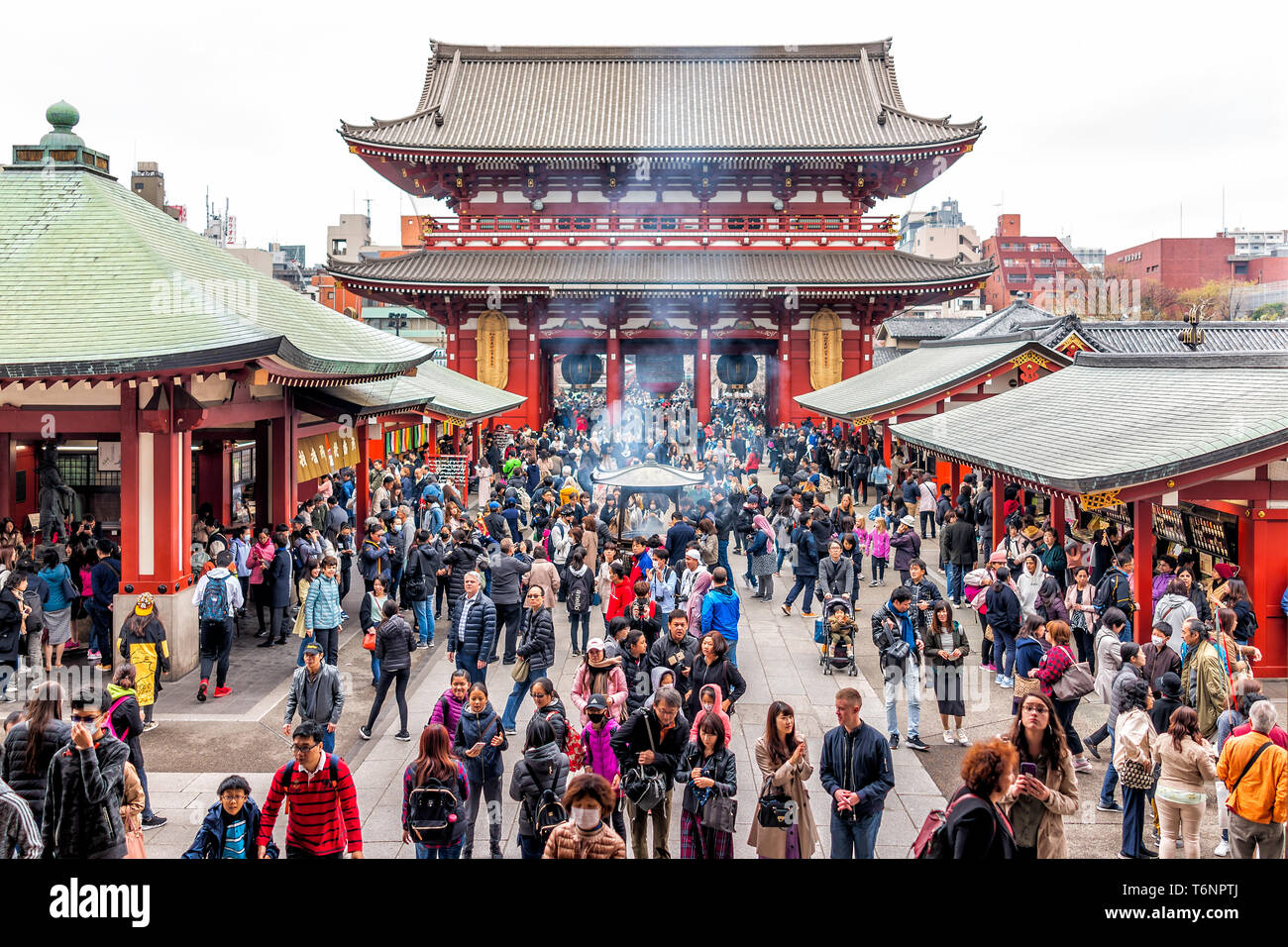 Tokyo Japan March 30 2019 Asakusa District Area With High Angle tokyo-japan-march-30-2019-asakusa-district-area-with-high-angle