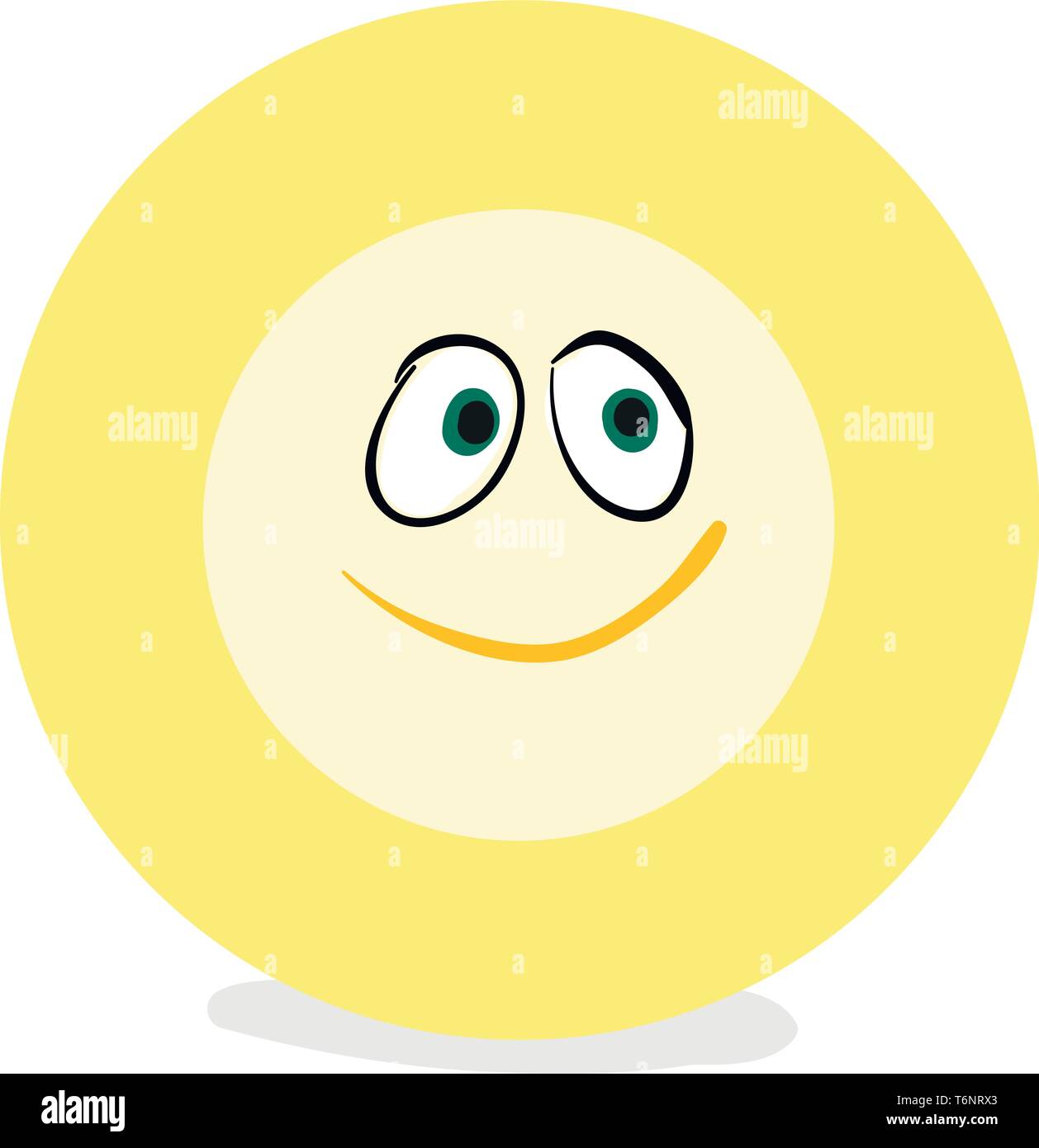 Download Emoji Funny Happy Yellow Colored Plate With A Peach Colored Face Oval Shaped Eyes Orange Lips Is Smiling Vector Color Drawing Or Illustration Stock Vector Image Art Alamy PSD Mockup Templates