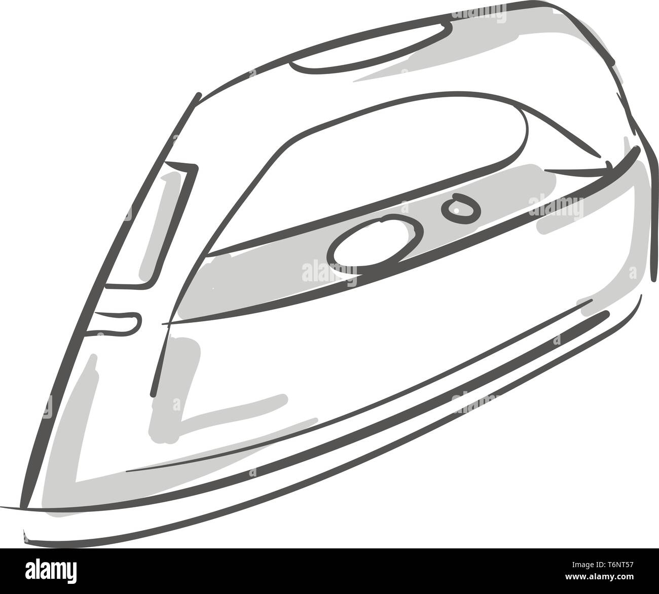 Premium Vector | Iron drawing one continuous line vector