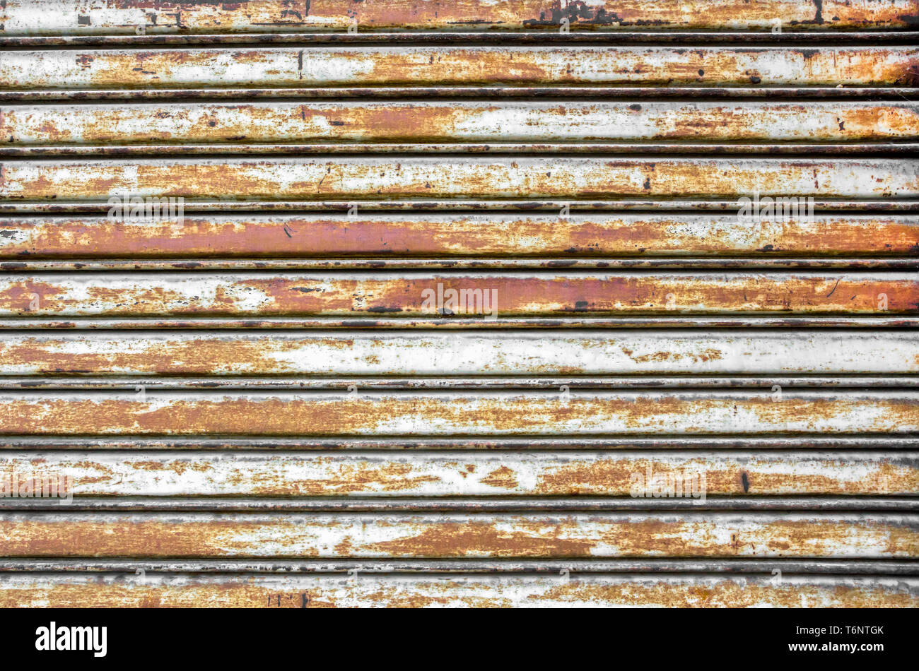 Rusty metal shutter Stock Photo