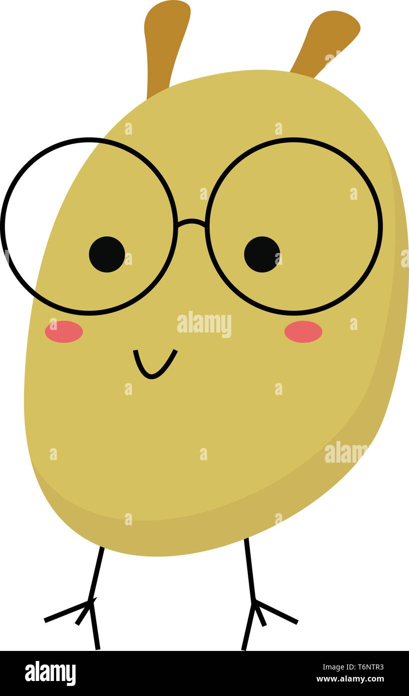 Cartoon funny green monster with glasses two horns oval-shaped body stick-like legs has a closed smile turning up to cheeks vector color drawing Stock Vector Image & Art - Alamy Cartoon funny green monster with glasses two horns oval-shaped body stick-like legs has a closed smile turning up to cheeks vector color drawing Stock Vector Image & Art - Alamy
