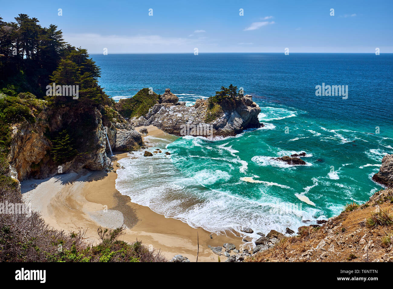 USA Pacific coast beach landscape, California Stock Photo