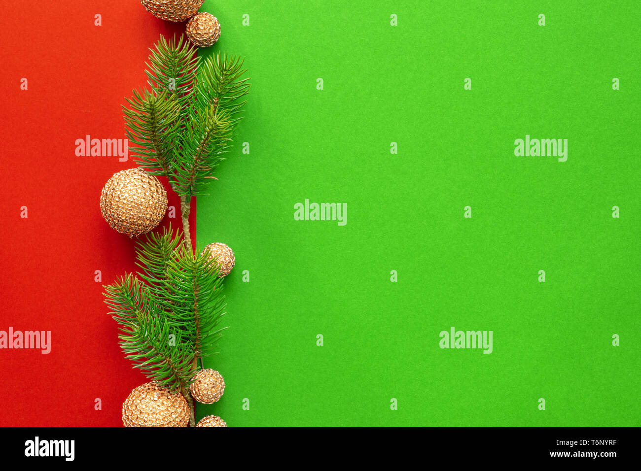 Christmas decoration background with complementary colors Stock Photo
