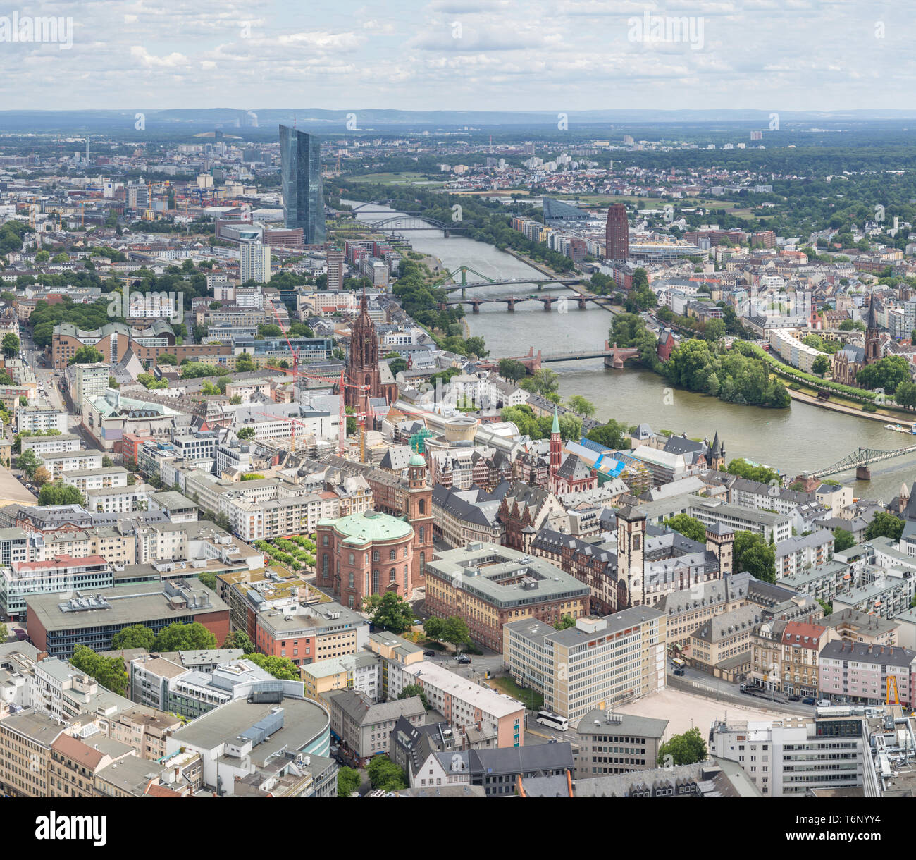 Ngermany View Frankfurt Germany aerial view Stock Photo - Alamy
