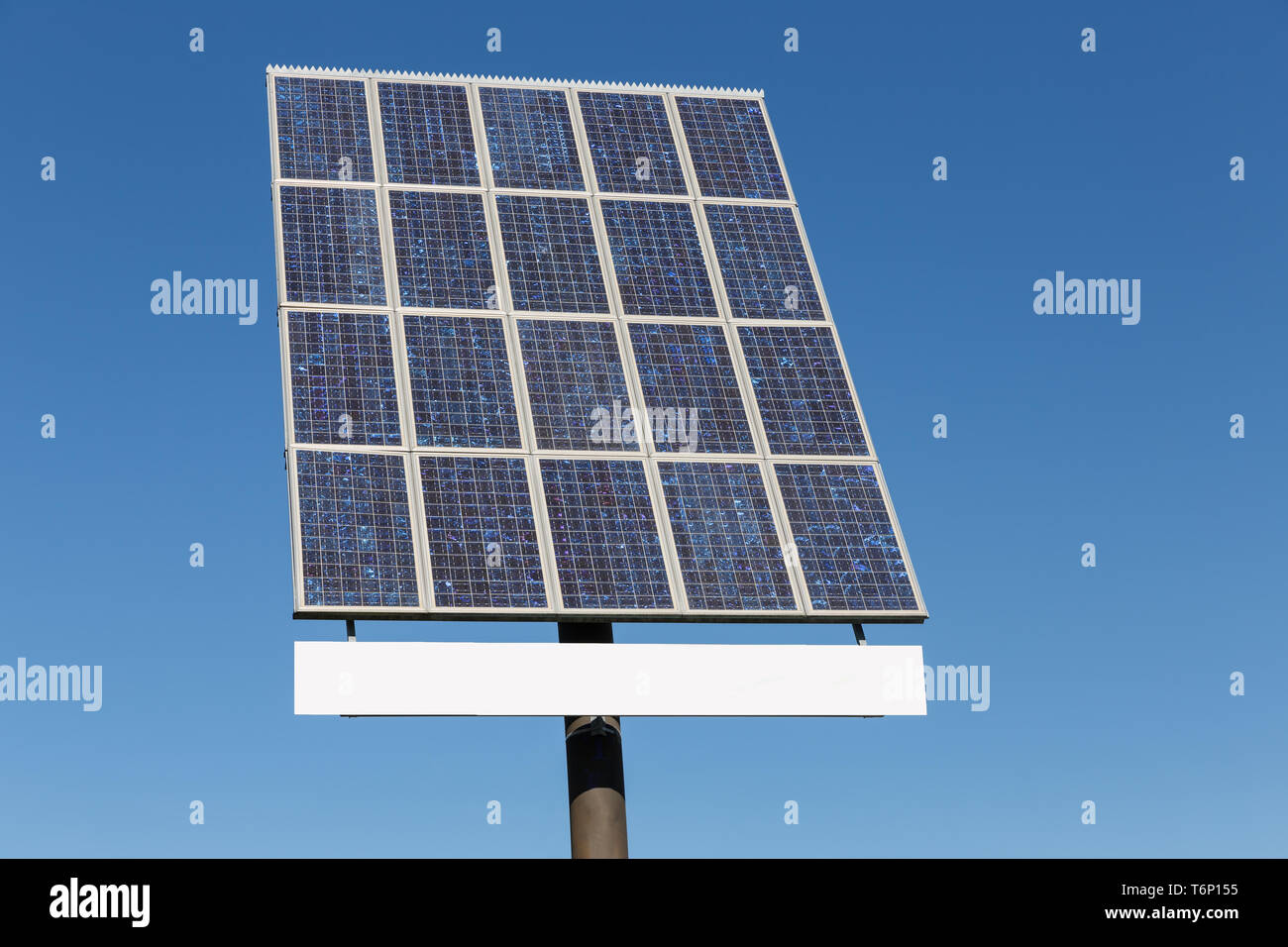 Blue sky and solar panel with copy space for text Stock Photo - Alamy