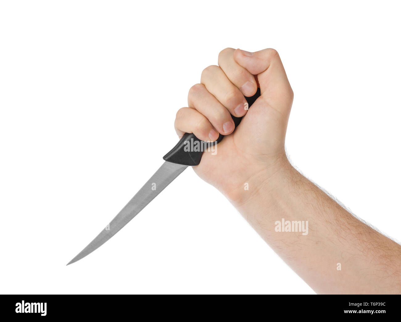 Hand with knife Stock Photo Alamy