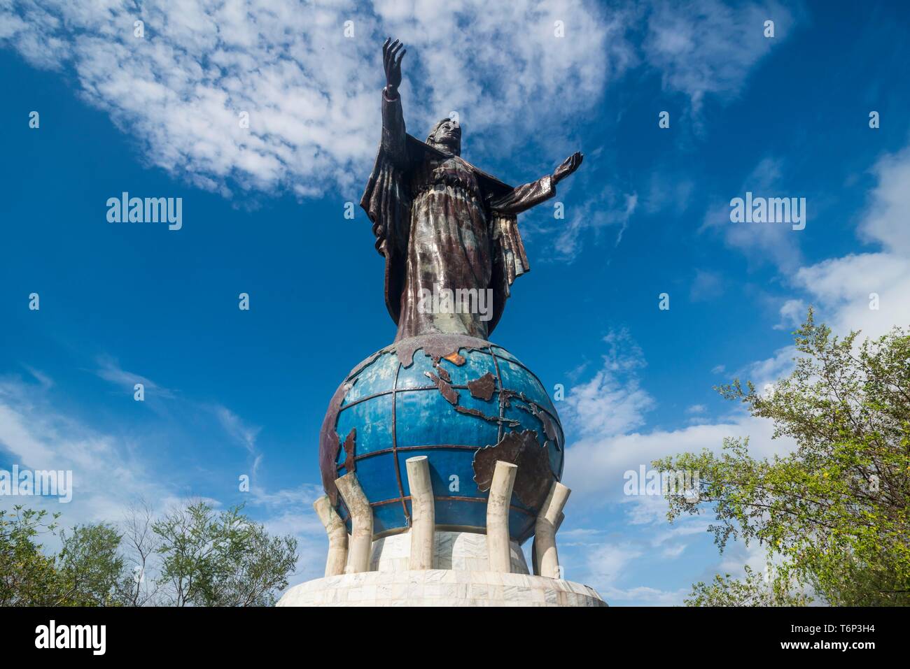 Monumental statue Cristo Rei of Dili, Dili, East Timor Stock Photo