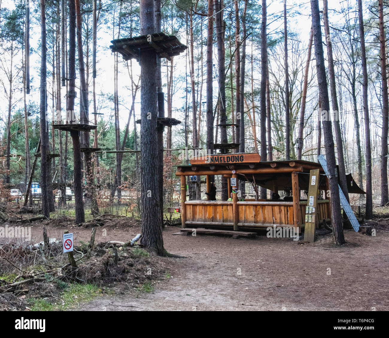 Kletterwald Schorfheide Germany - Rope Climbing course In a forest the ...