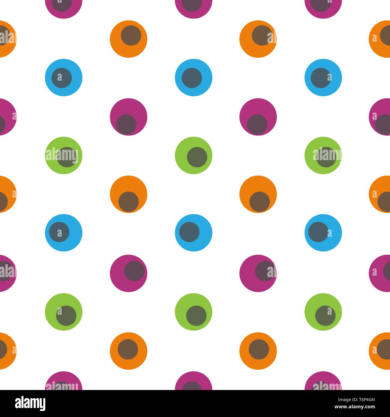Color polka dot abstract seamless pattern. Vector illustration Stock Vector