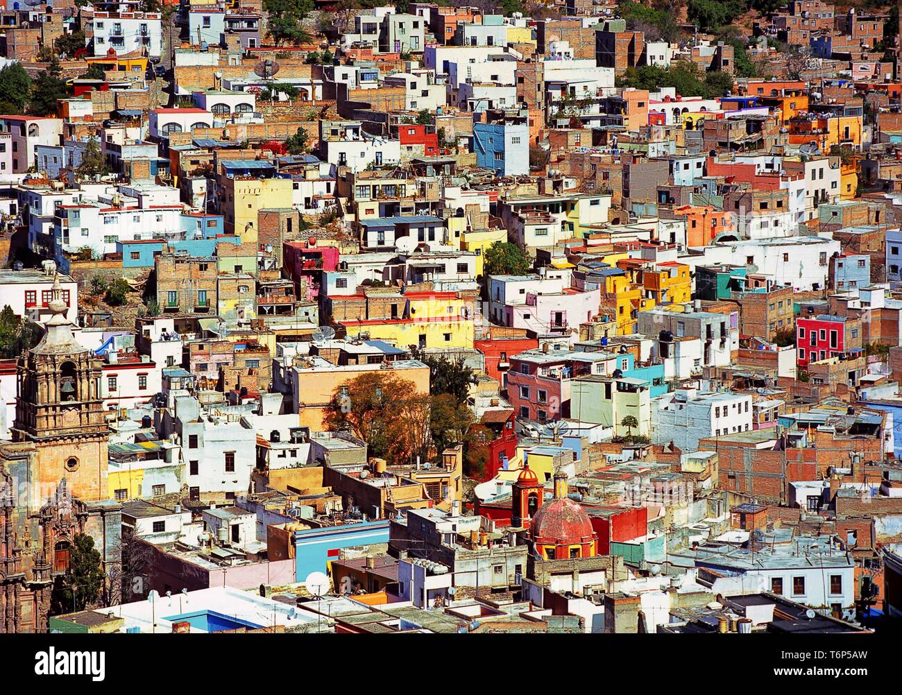 Colourful houses in Guanajuato, Mexico Stock Photo