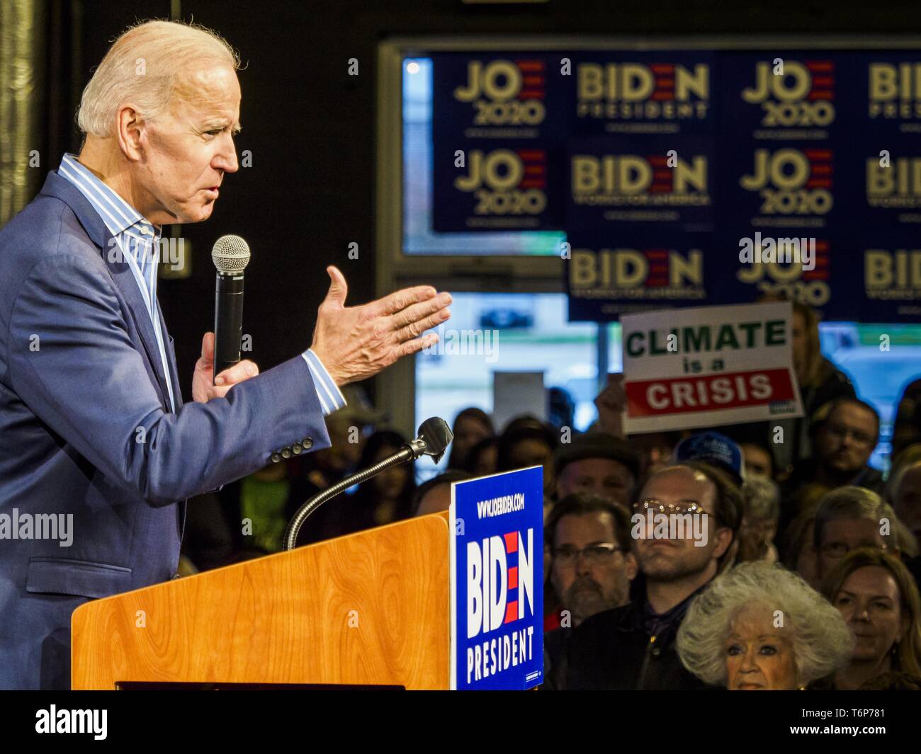Des Moines, Iowa, USA. 1st May, 2019. Vice President JOE BIDEN makes ...
