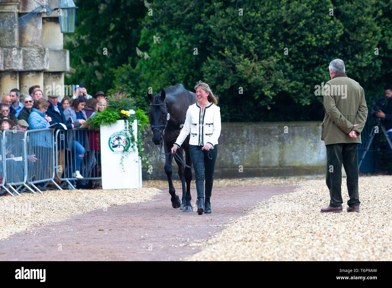 Badminton, Gloucestershire, UK. 02nd May, 2019. Nicola Wilson. GBR. Bulana. Trot Up. Mitsubishi Motors Badminton Horse Trials. Rolex Grand Slam Event. Horse Trials. Eventing. Badminton. Gloucestershire. United Kingdom. GBR. {01}/{05}/{2019}. Credit: Sport In Pictures/Alamy Live News Stock Photo
