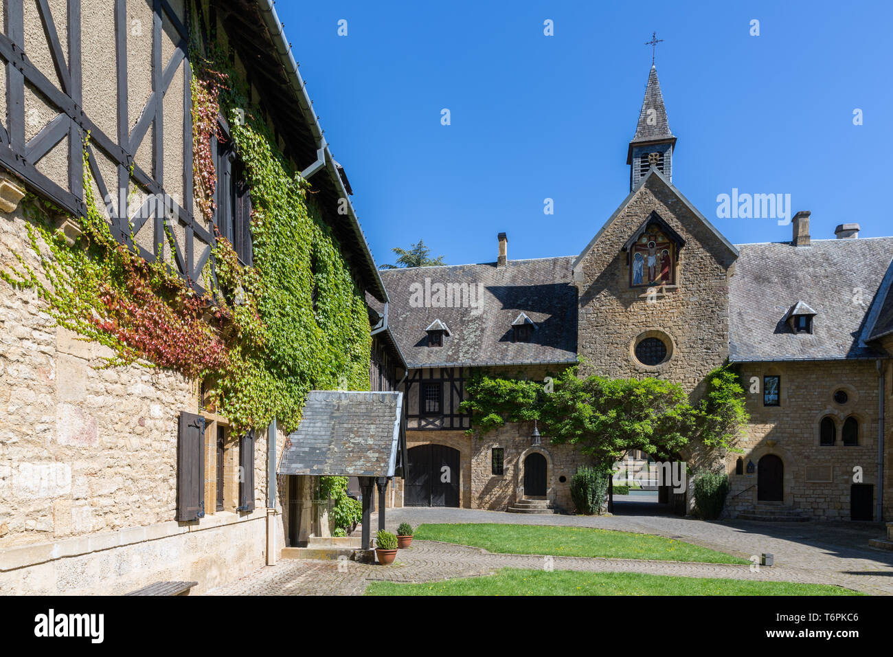 Famous Orval Abbey in Belgian Ardennes Stock Photo