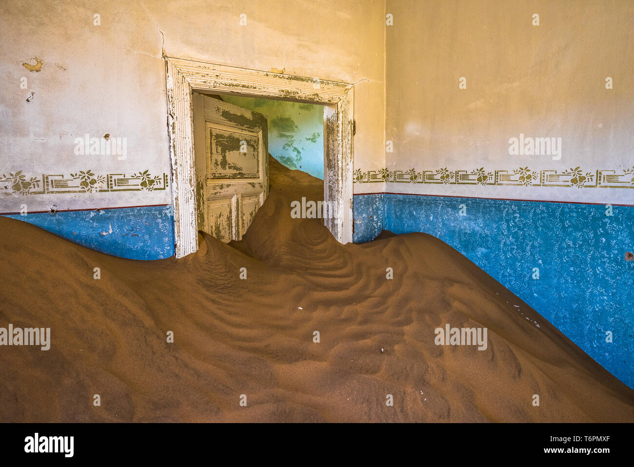 Abandoned ghost town of Kolmanskop in Namibia Stock Photo
