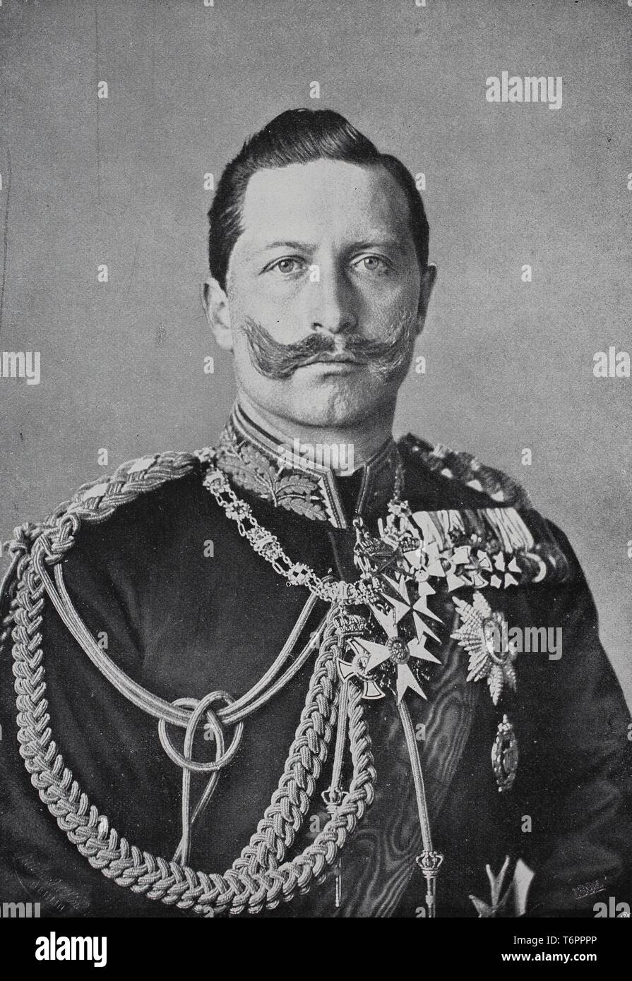 Wilhelm II, Friedrich Wilhelm Viktor Albert von Hohenzollern, the last German Emperor, 1880, historical illustration, Germany Stock Photo
