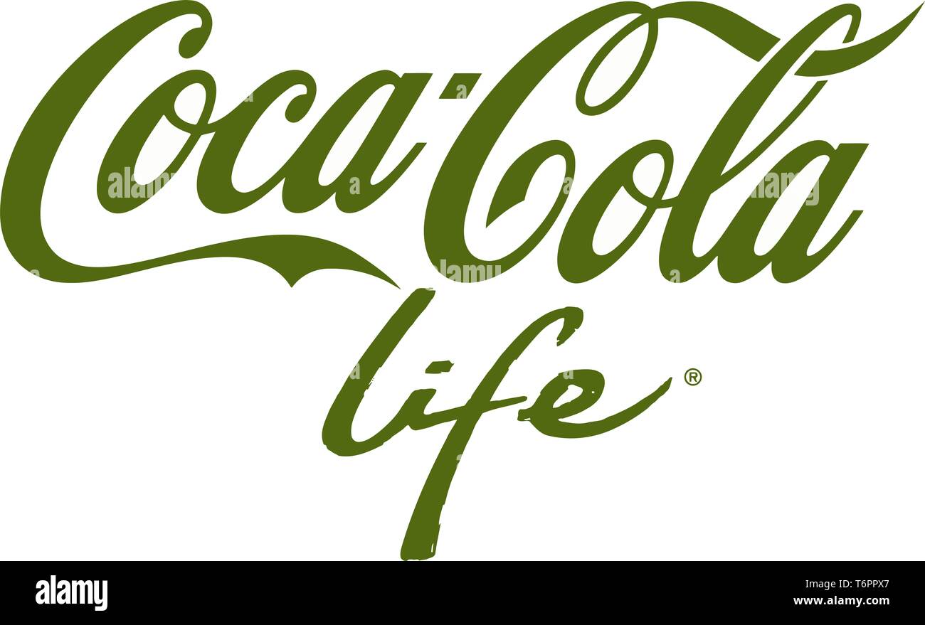 Green Coca Cola Life Logo Corporate Identity Lettering Optional White Background Germany Stock Photo Alamy