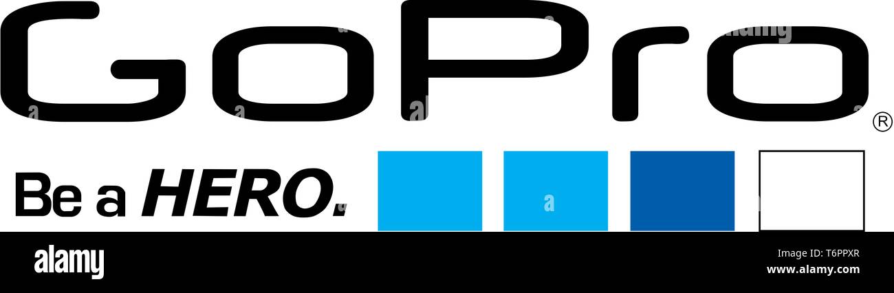 GoPro logo, corporate identity, lettering, optional, white background,  Germany Stock Photo - Alamy
