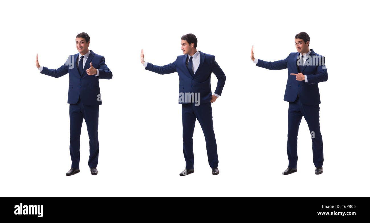 Young businessman isolated on white Stock Photo - Alamy