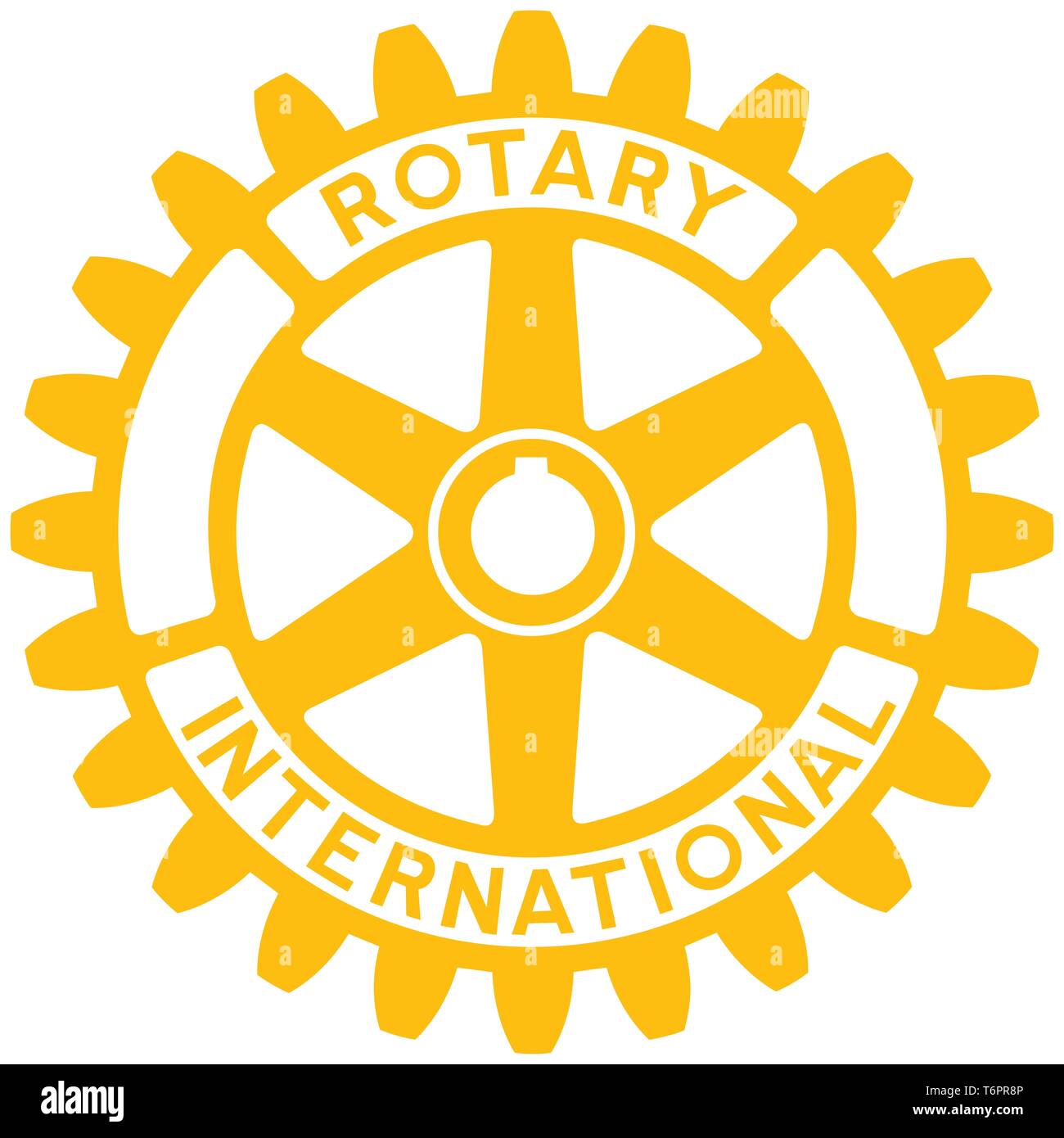 Rotary International Logo, optional, white background, Germany Stock Photo