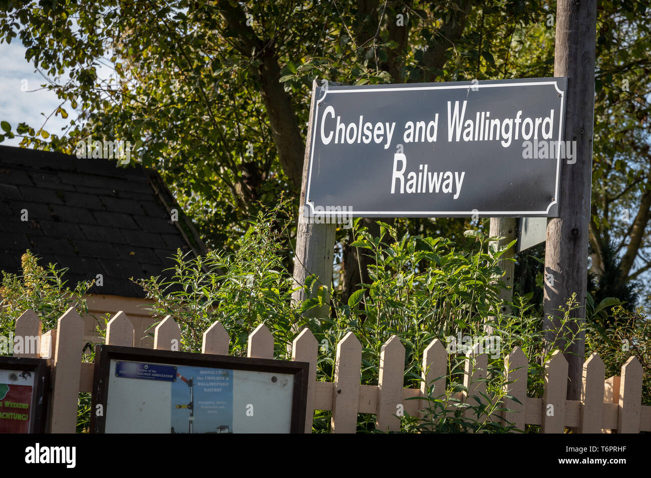 Cholsey and Wallingford railway sign, Wallingford, South Oxfordshire