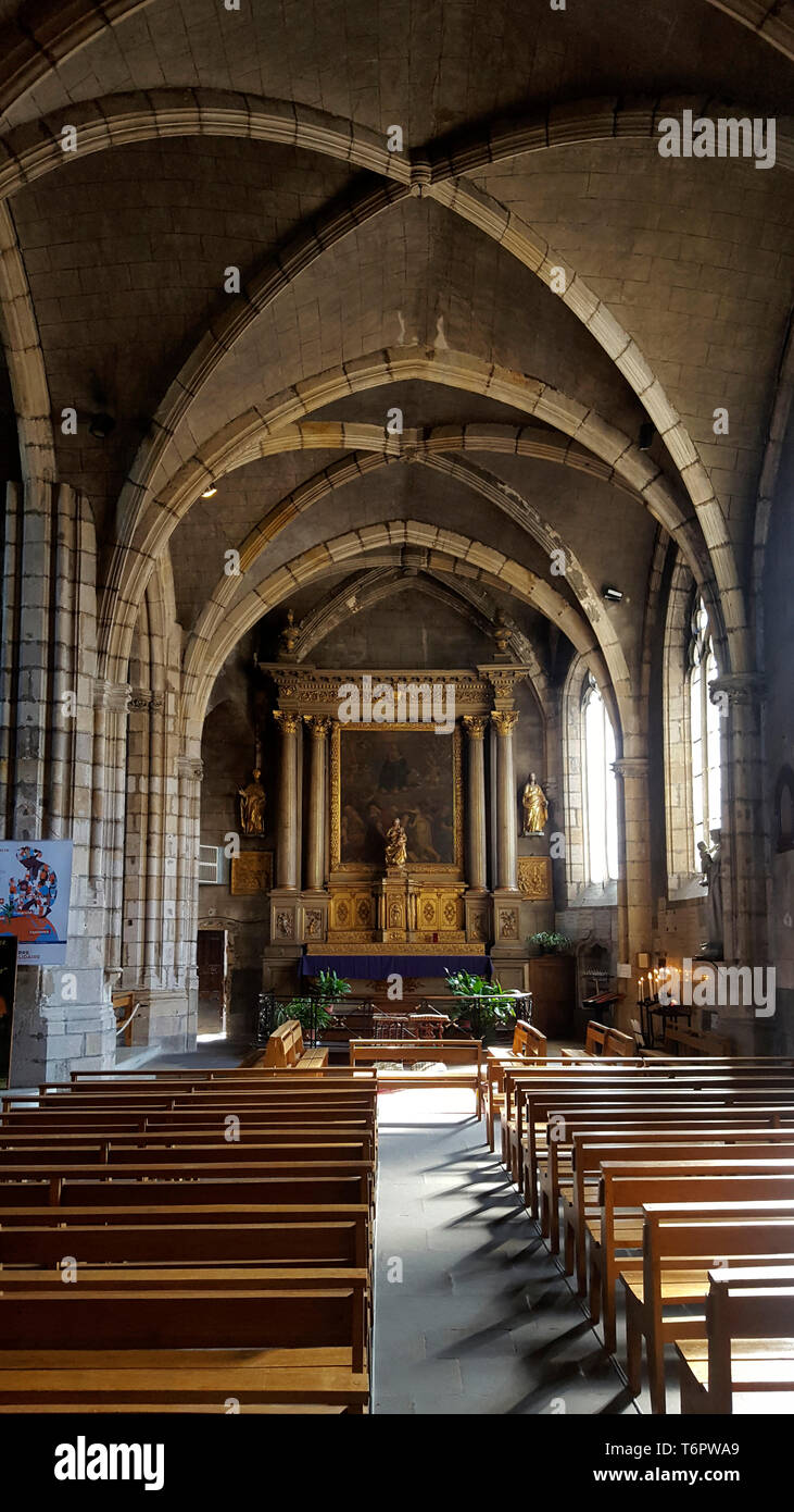 Church Notre Dame, Montlucon, Allier department, Auvergne Rhone Alpes, France, Europe Stock Photo