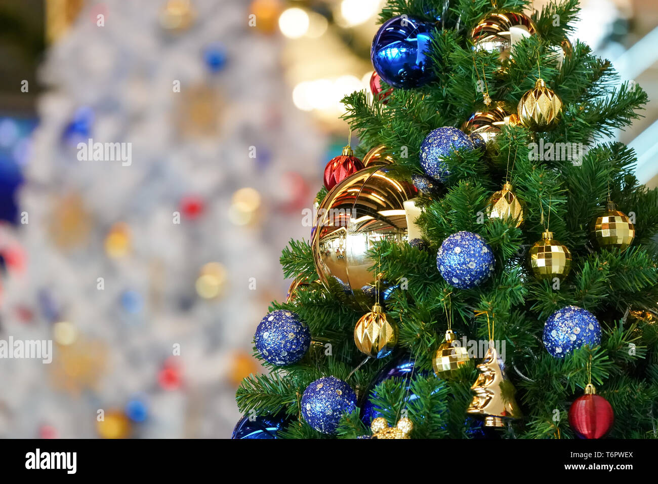 white christmas tree in store
