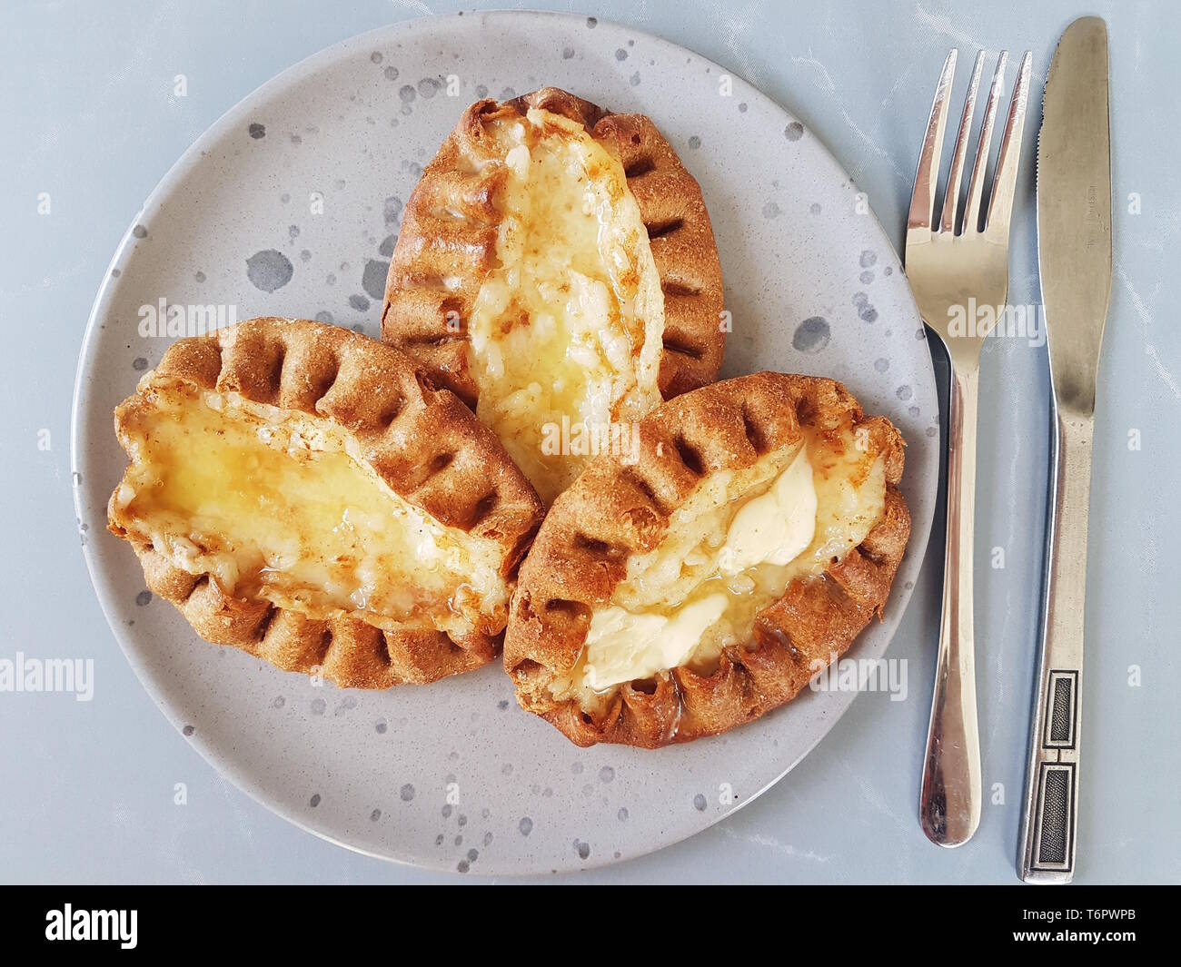 Traditional Finnish Karelian pies Stock Photo