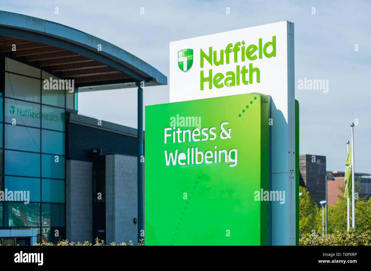 Nuffield Health Fitness & Wellbeing centre near the Riverside Walk in Norwich, Norfolk, England, United Kingdom. Stock Photo