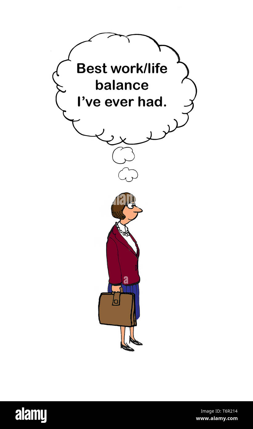Work life balance cartoon woman hi-res stock photography and images - Alamy