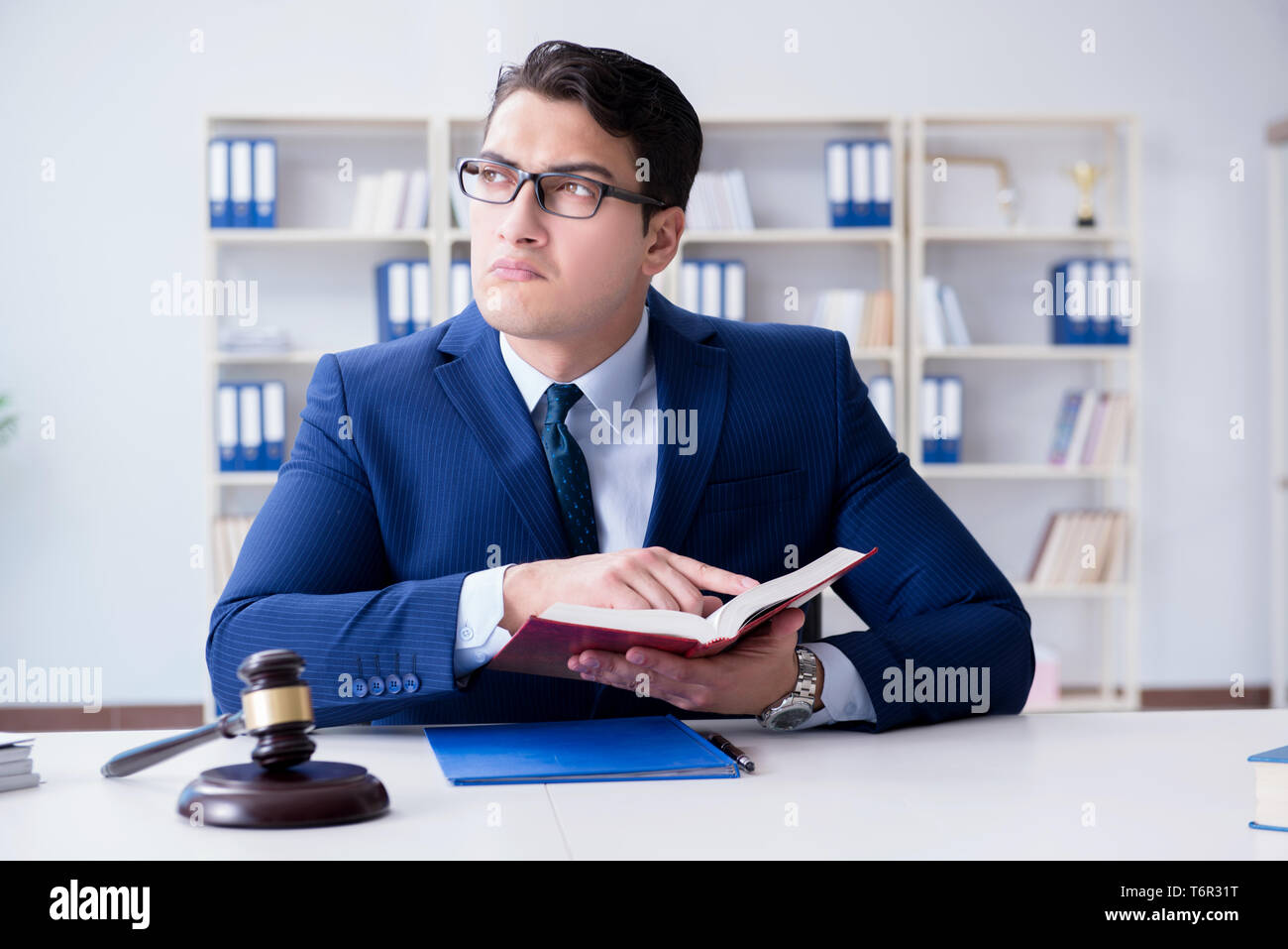 Lawyer working in his office Stock Photo Alamy