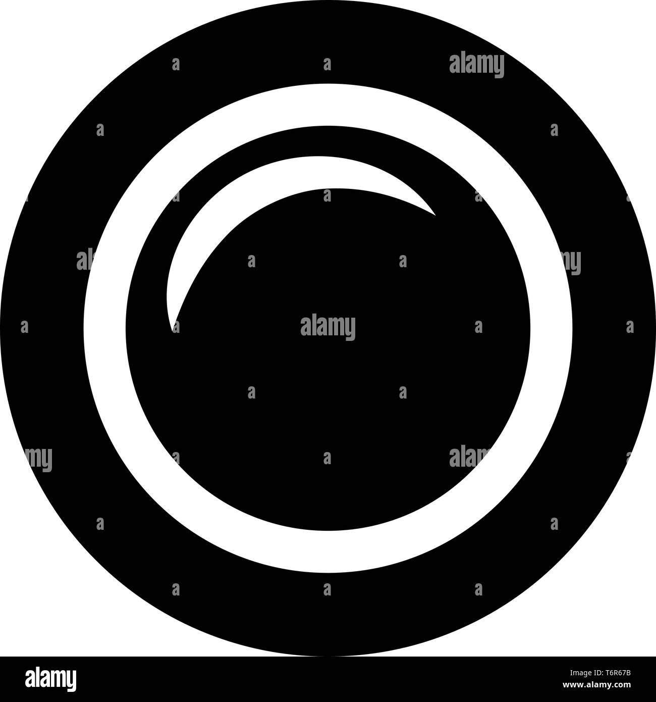 Camera lens photo equipment icon black color vector illustration flat ...