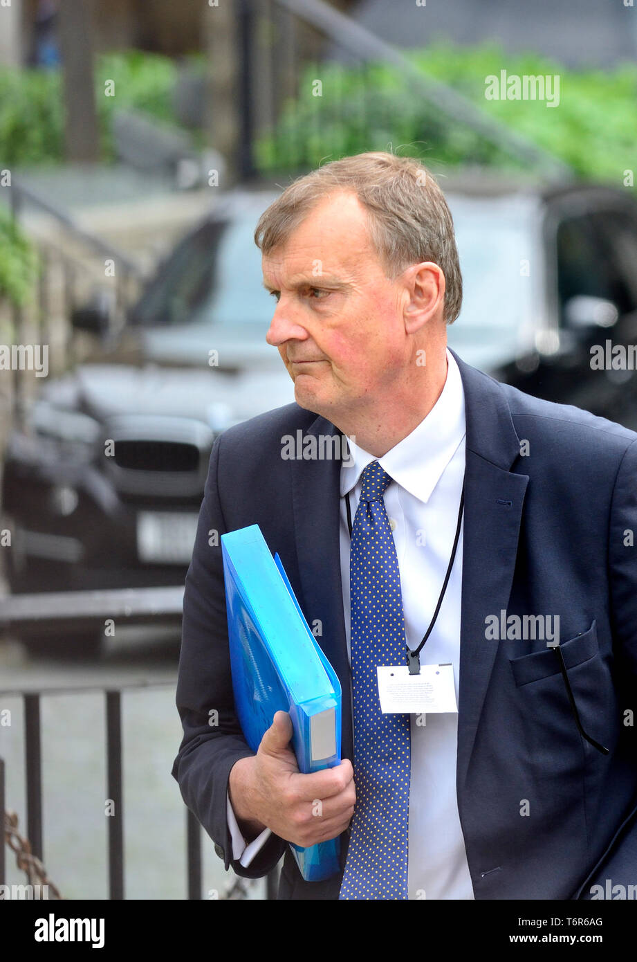 Paul Carter CBE, Conservative leader of the Kent County Council, leaving the Houses of Parliament, 1st May 2019 Stock Photo