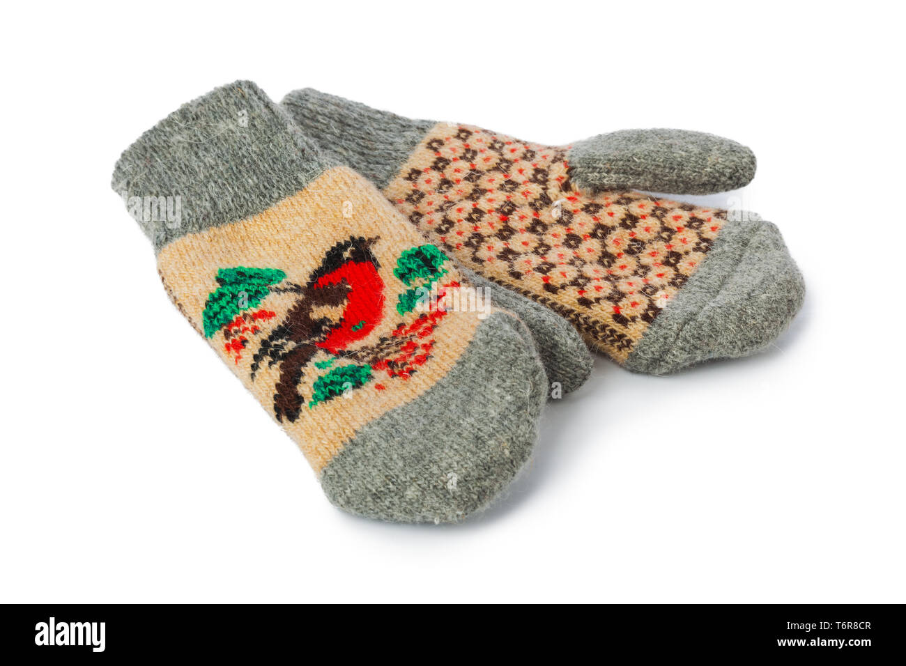 Winter wool gloves Stock Photo