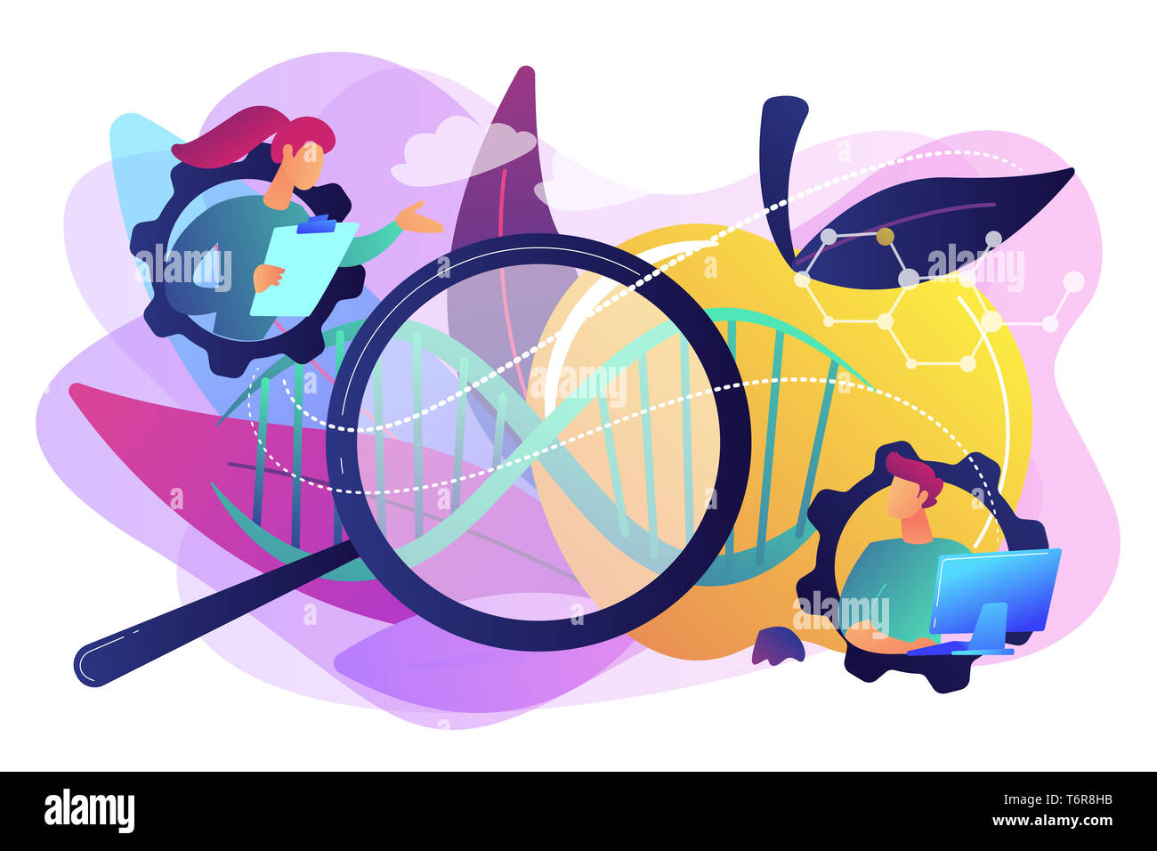 Genetically modified foods concept vector illustration. Stock Photo