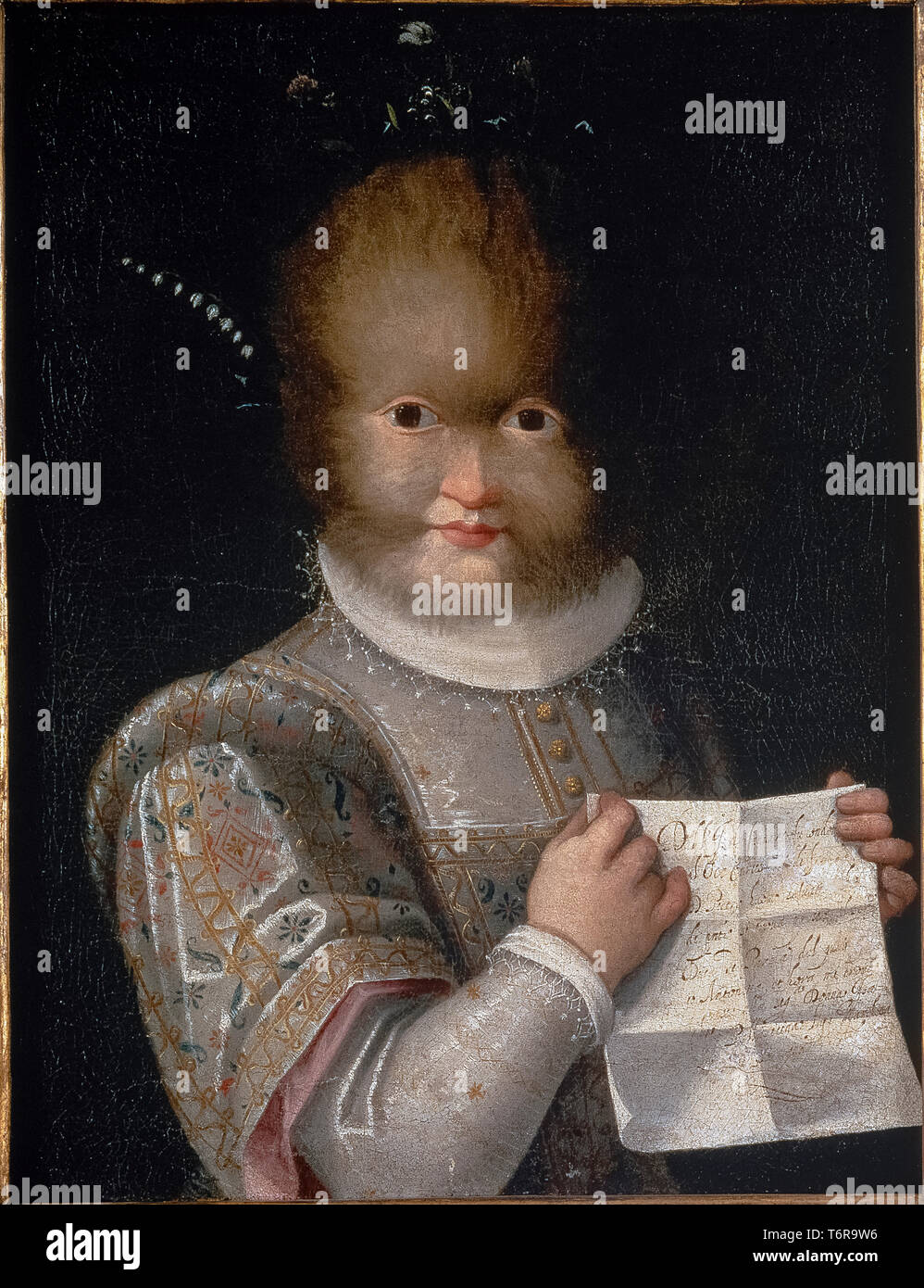 Lavinia Fontana - Portrait of Antonietta Gonzalvo ( portrait of hairy woman ) - 1540 Stock Photo