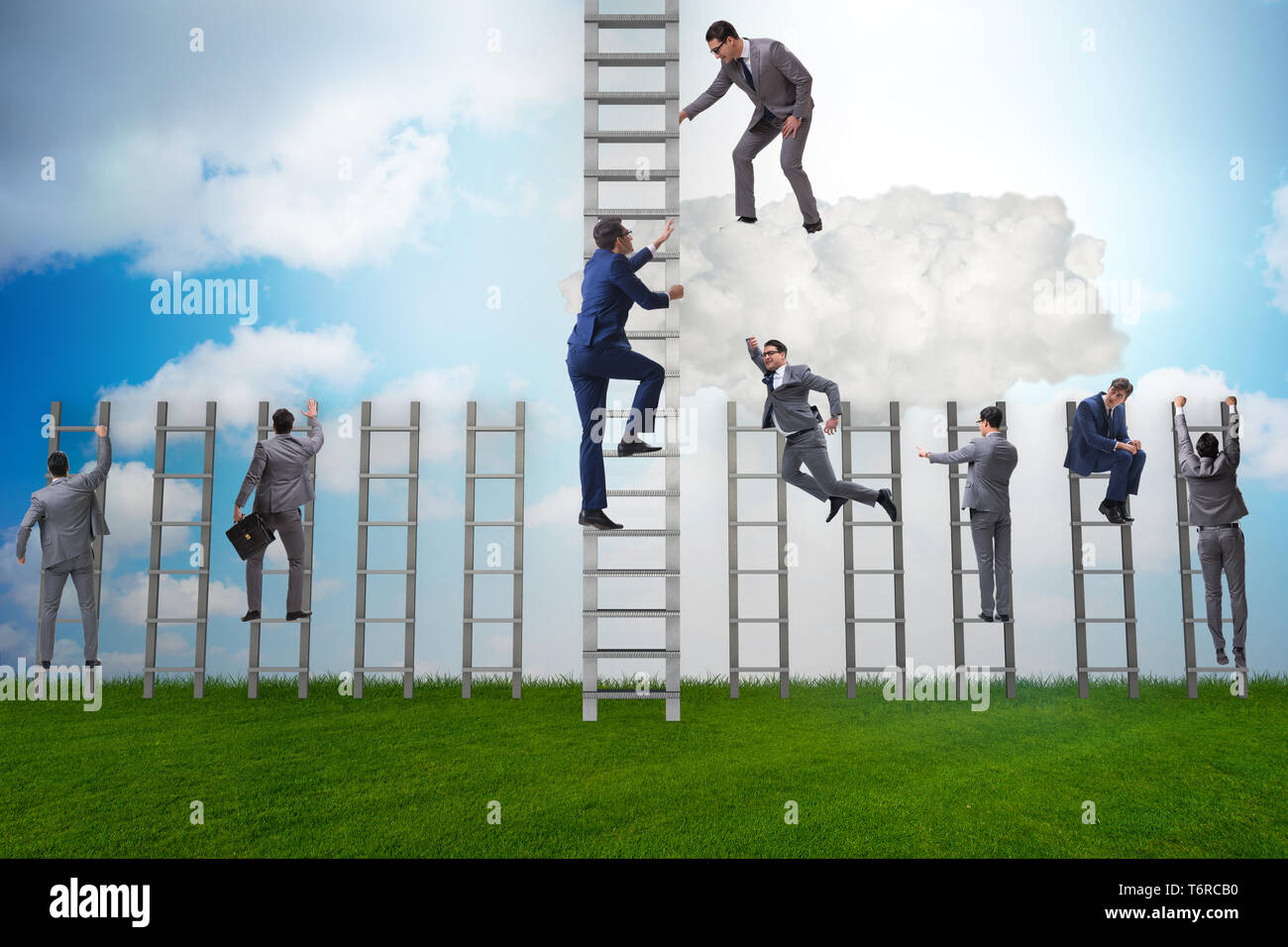 Concept of mentorship in business and career progression Stock Photo