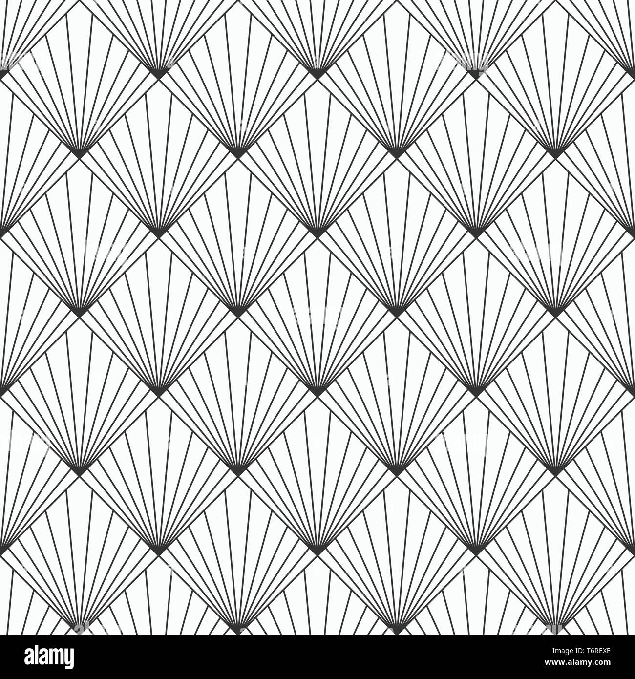 Abstract geometric pattern seamless pattern. Striped rhombuses. Art deco  sunburst pattern. Background for cloth, fabric, textile, package, wallpaper  Stock Vector Image & Art - Alamy
