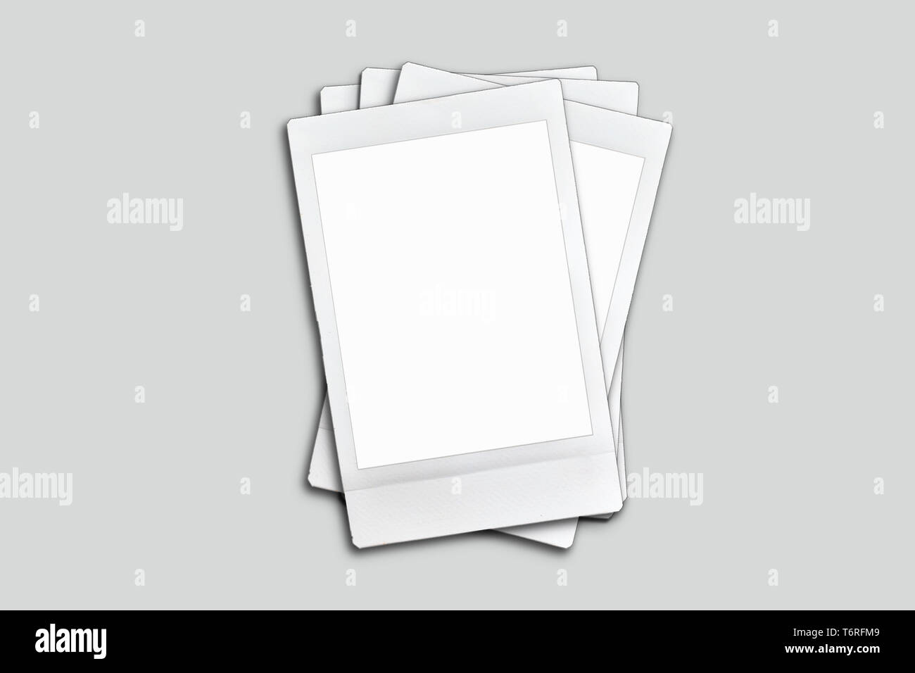 Top view blank paper photo frame on for use us photo frame mockup Stock Photo