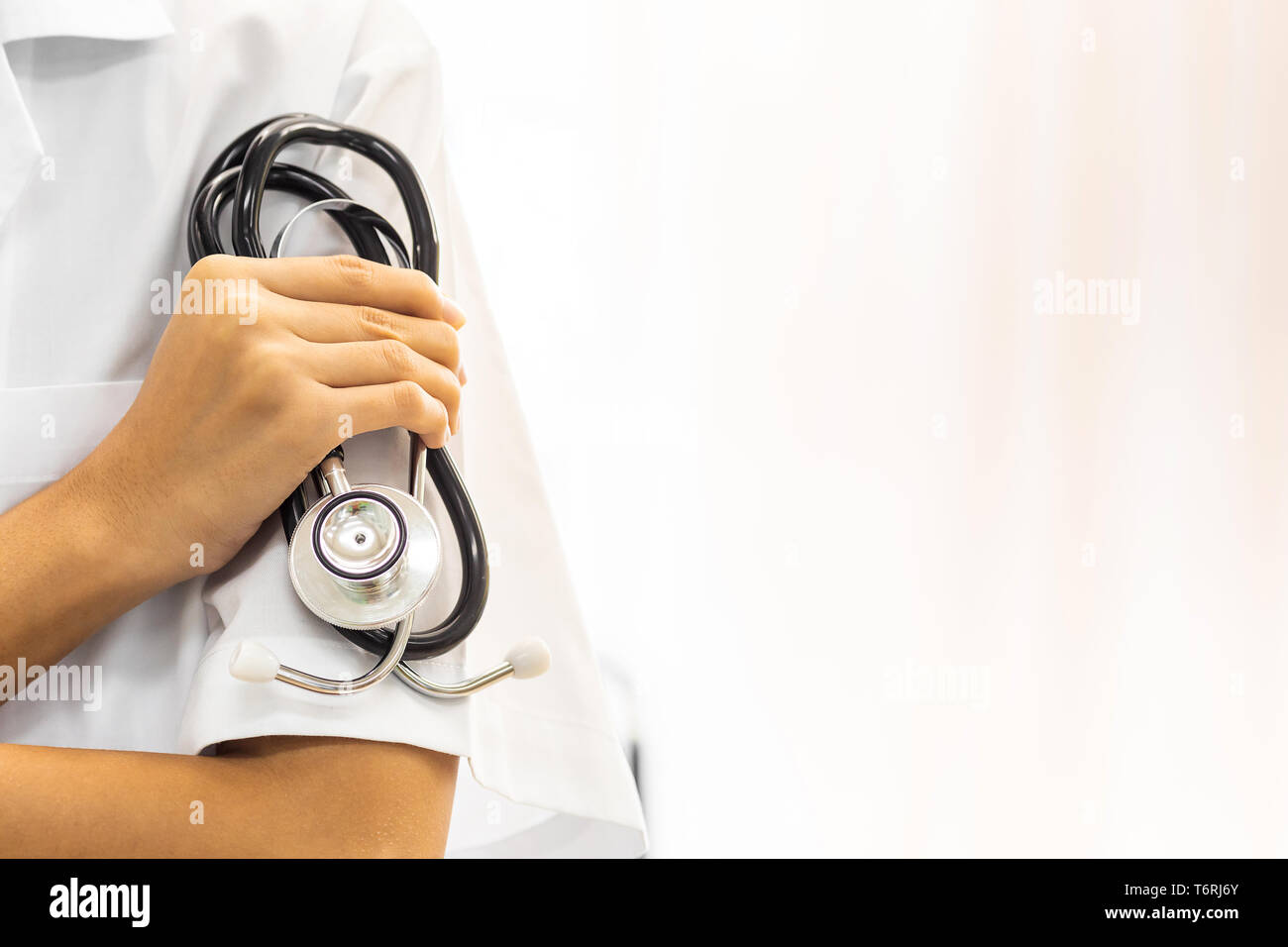 Female Doctor with Stethoscope Stock Photo - Alamy