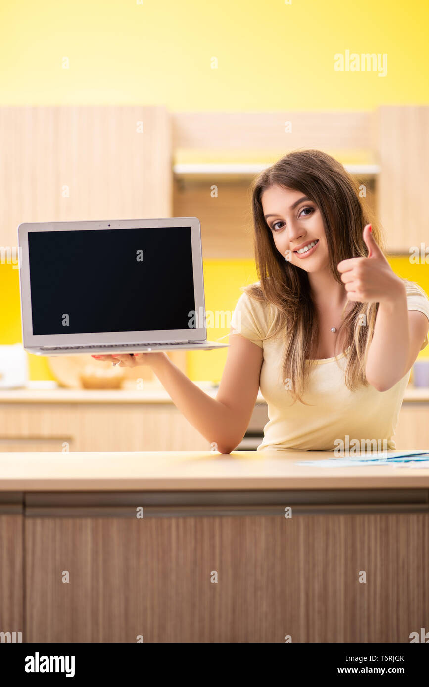 Woman blogger showing thumb hi-res stock photography and images - Alamy