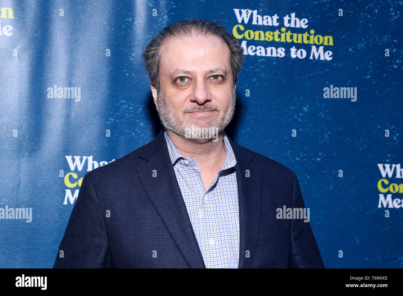 Opening night for What The Constitution Means To Me at the Helen Hayes Theatre - Arrivals.  Featuring: Preet Bharara Where: New York, New York, United States When: 31 Mar 2019 Credit: Joseph Marzullo/WENN.com Stock Photo