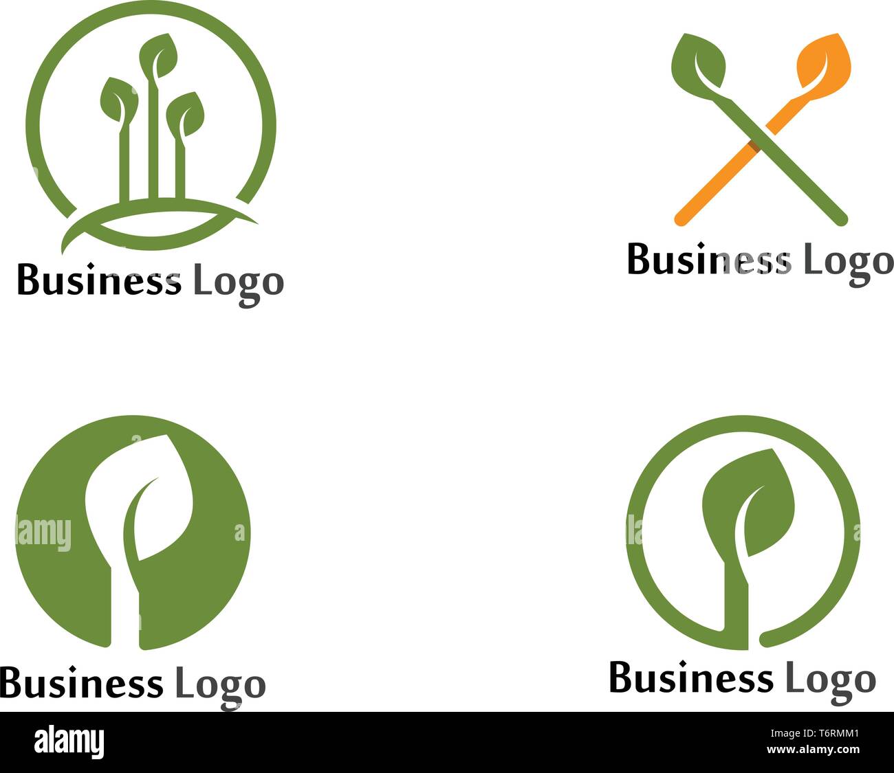 Tree Leaf logo Vector icon Illustration design template Stock Vector ...