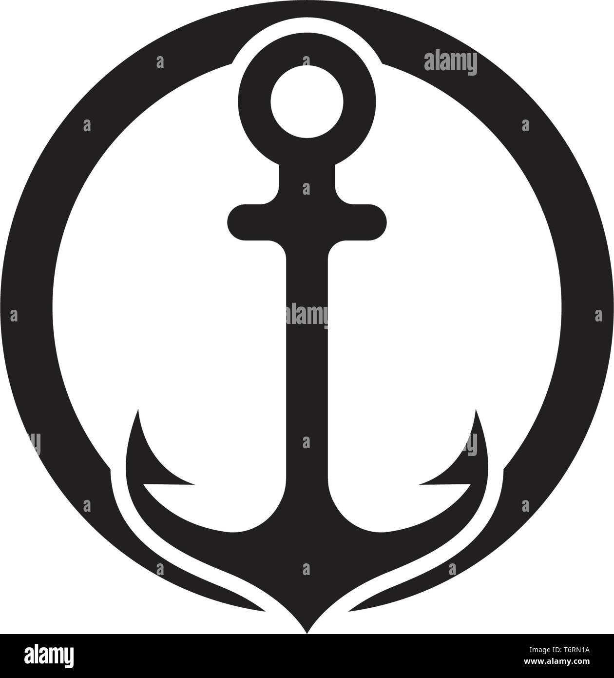 anchor logo and symbol template vector icons app Stock Vector Image