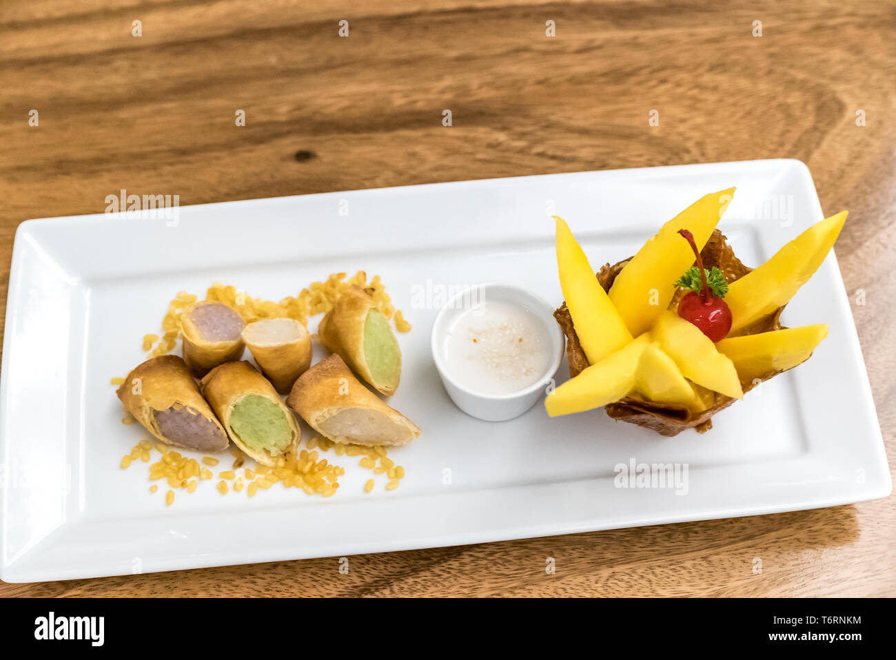 mango sticky rice Stock Photo