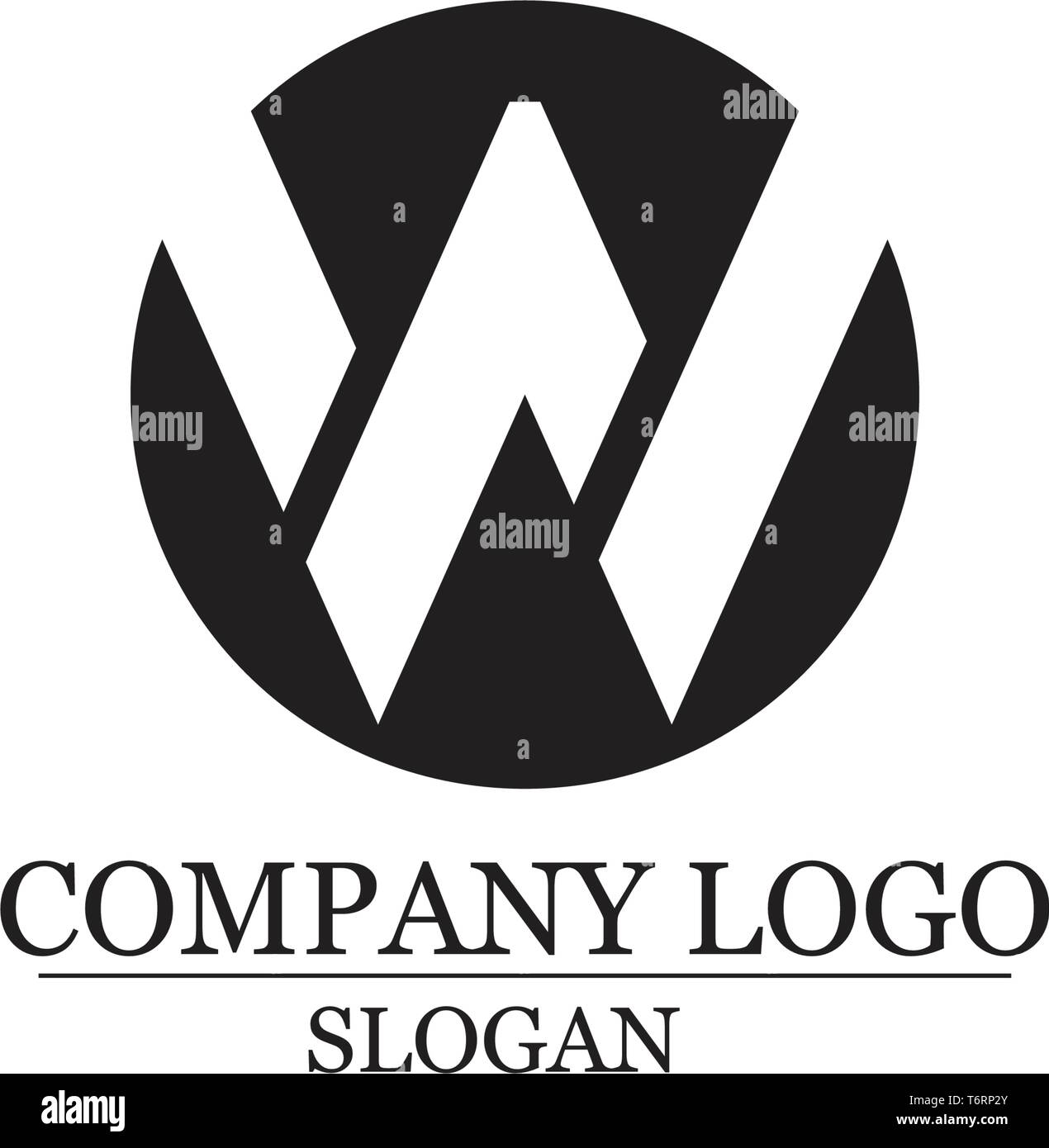 W logo and symbol vector business Stock Vector