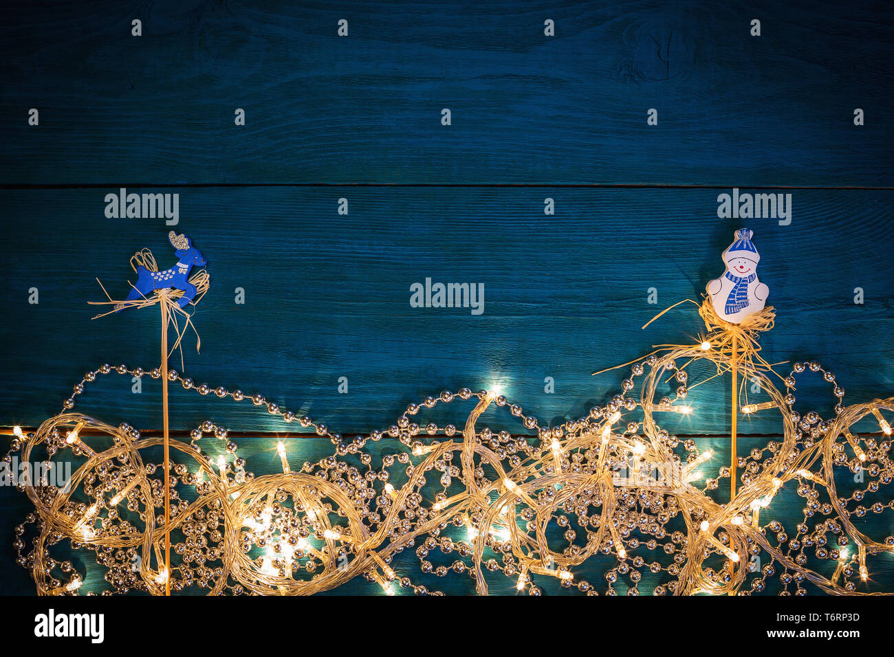 Christmas garland lights Stock Photo Alamy