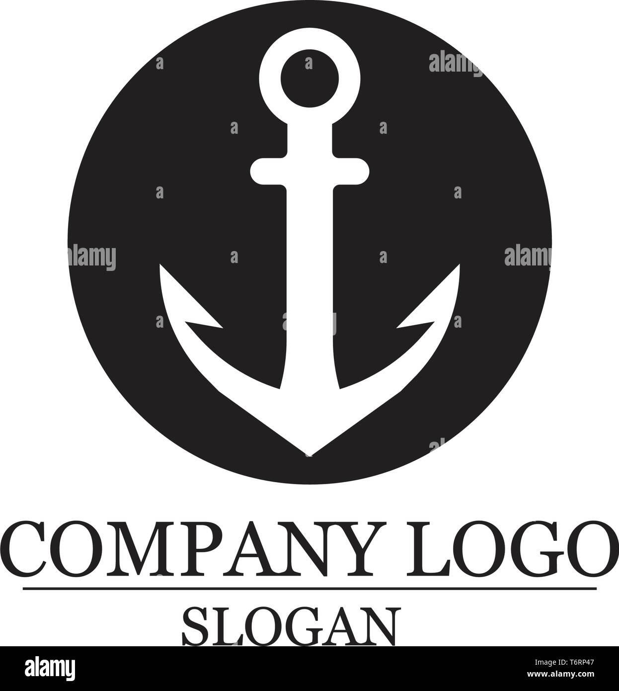 anchor logo and symbol template vector icons app Stock Vector Image ...