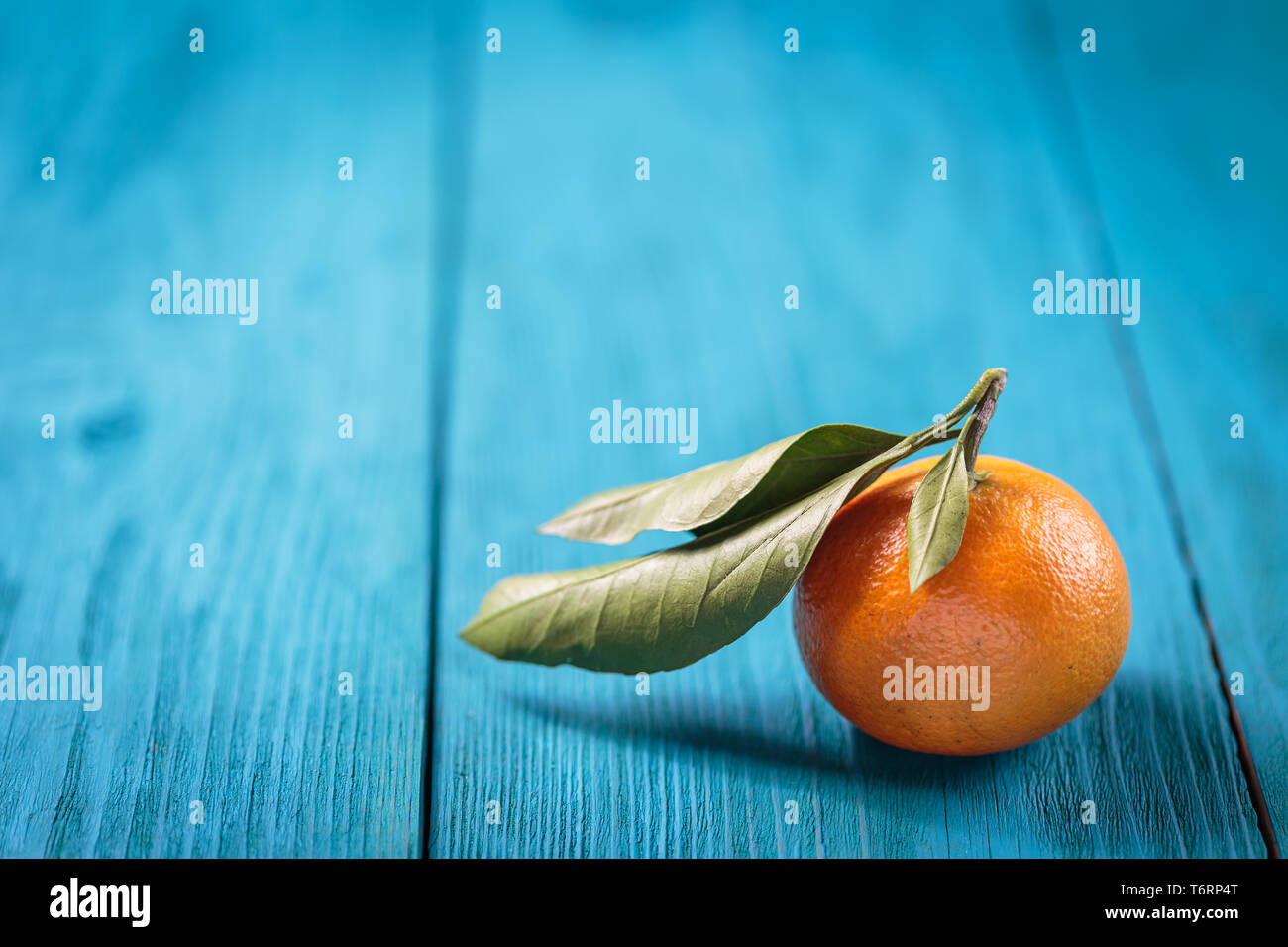 Fresh mandarin oranges fruit with leaves Stock Photo